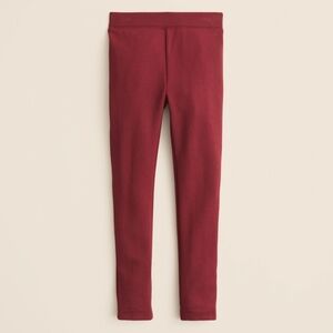 Crewcuts Girls Cozy French Terry Leggings, 5, Burgundy